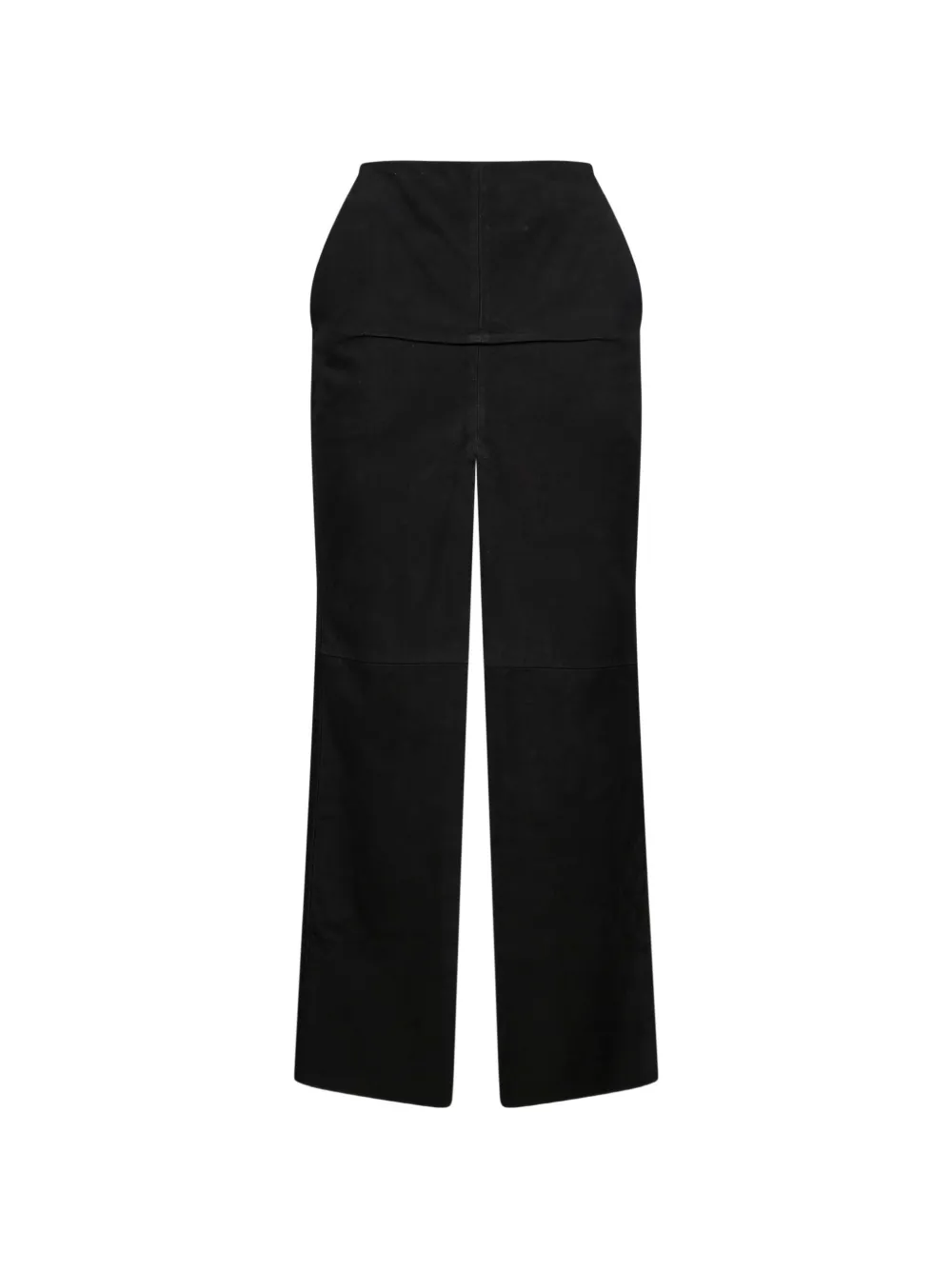 Rick Owens seam-detail leather trousers - Schwarz