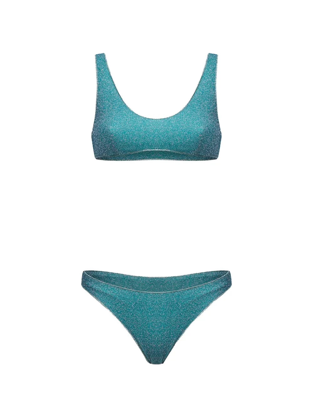 Oséree Sporty Lumiere glitter-effect bikini - Blu