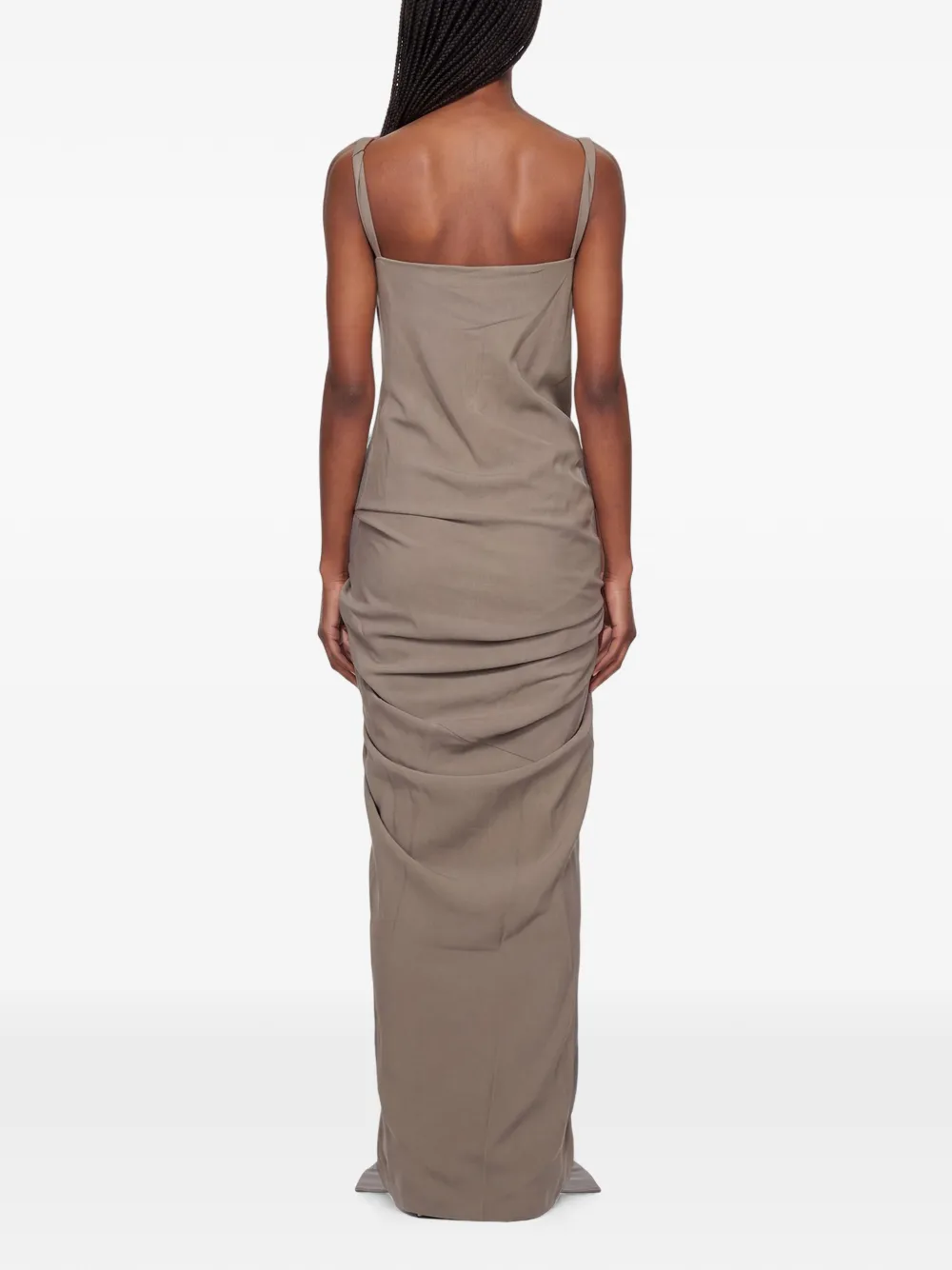 Rick Owens Gedrapeerde mouwloze jurk Grijs