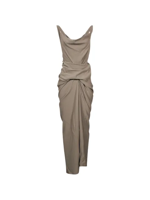 Rick Owens draped sleeveless gown dress