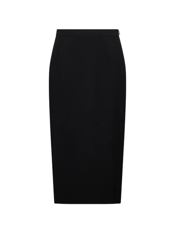 Alessandra Rich High-waisted Pencil Midi Skirt in Black