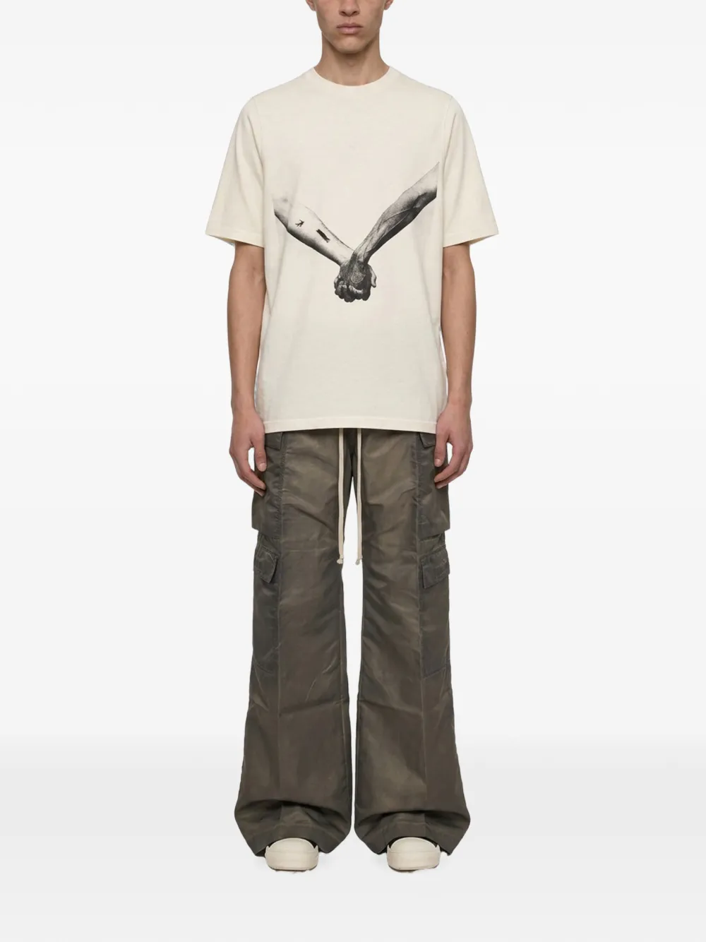 Rick Owens DRKSHDW Jumbo cargobroek met trekkoord Grijs