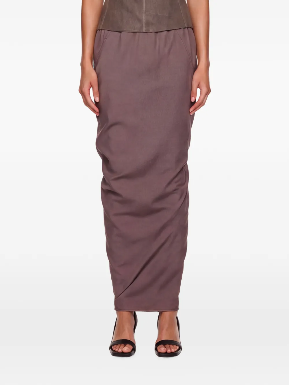 Rick Owens Soft Pillar kokerrok Rood