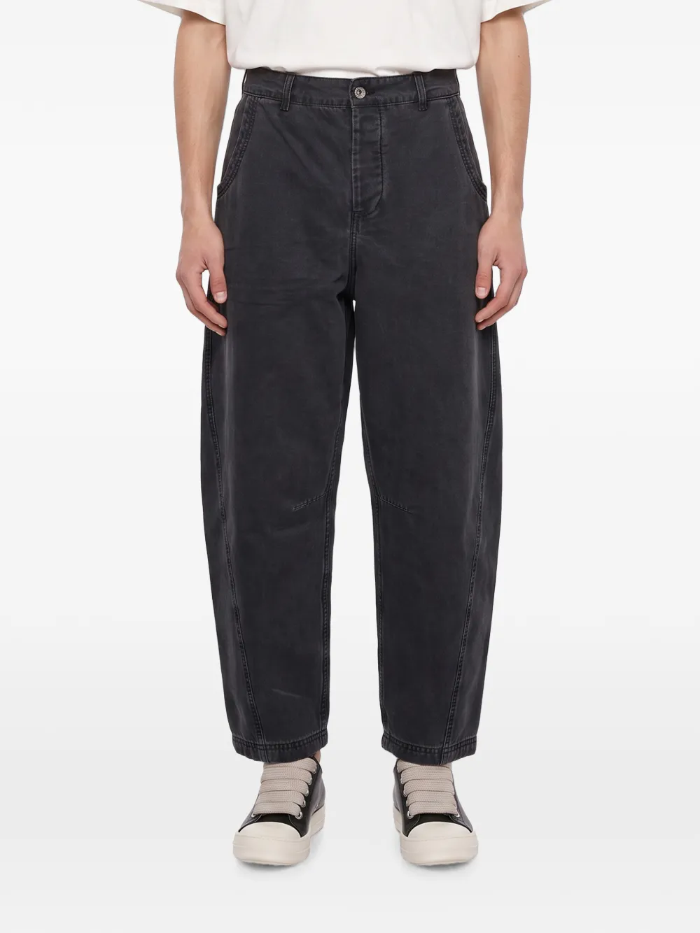 YMC Twisted Seam broek met vlakken Grijs
