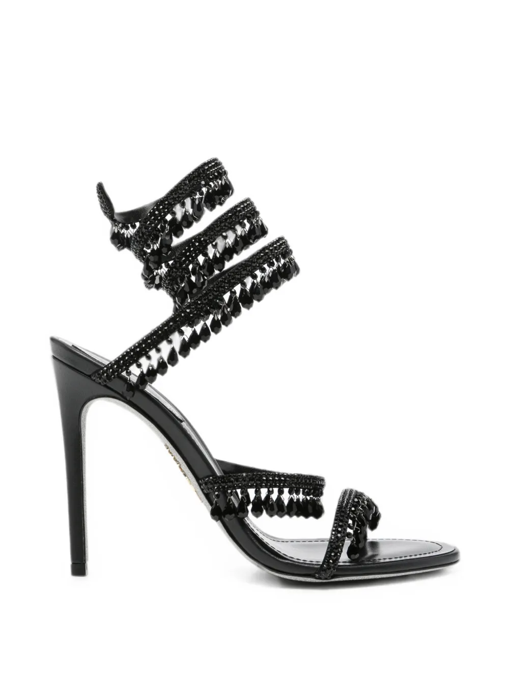 René Caovilla Cleo bead-embellished sandals - Nero