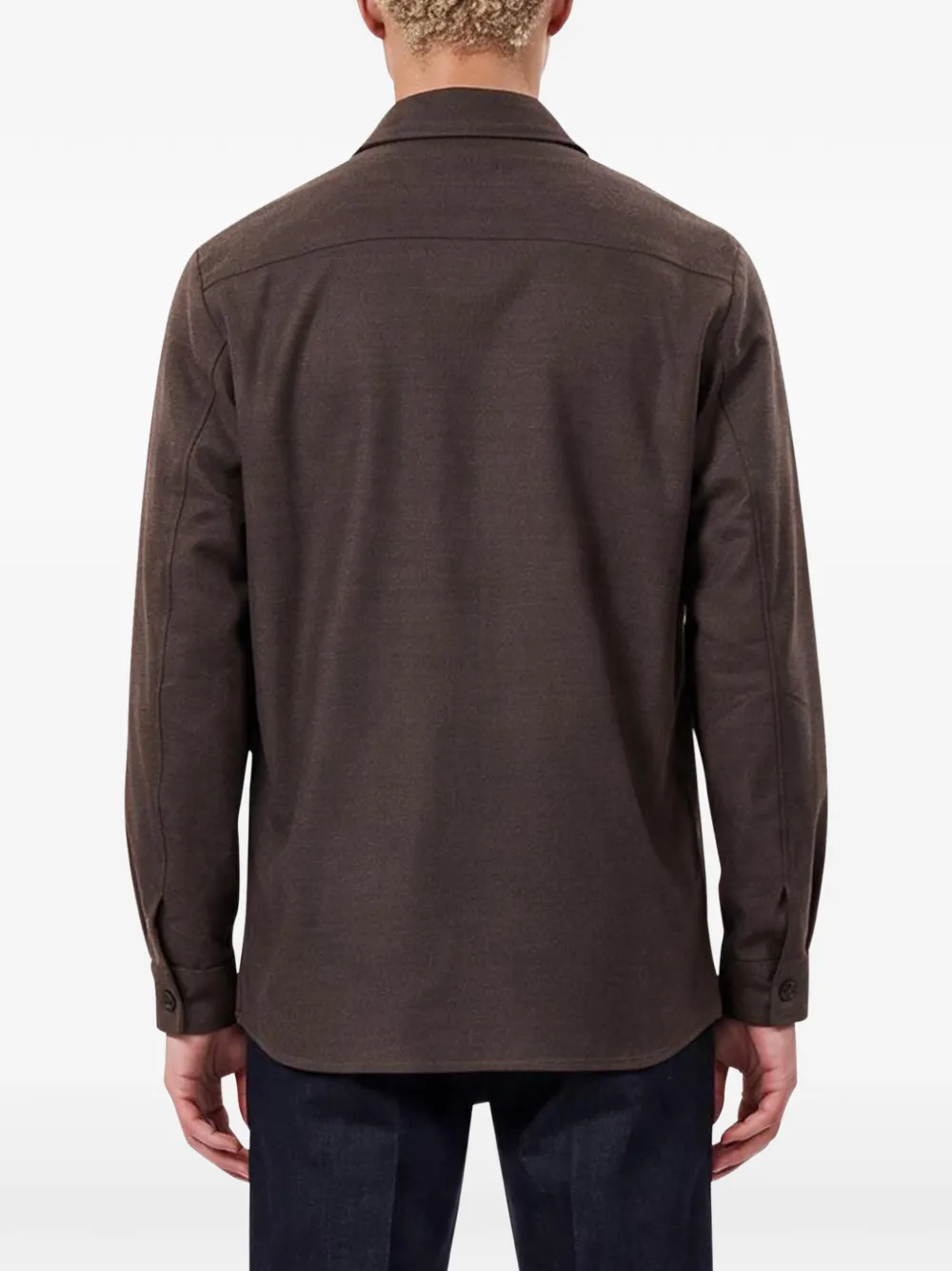 Briglia 1949 Button-up jack met zakdetail Bruin