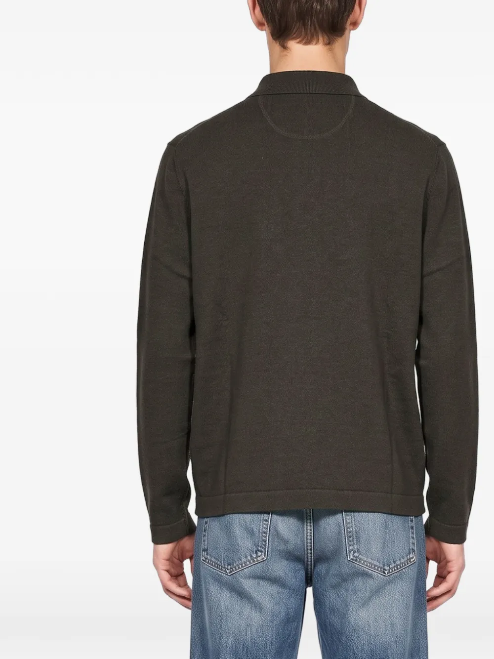 Barbour Bellam wool cardigan Groen