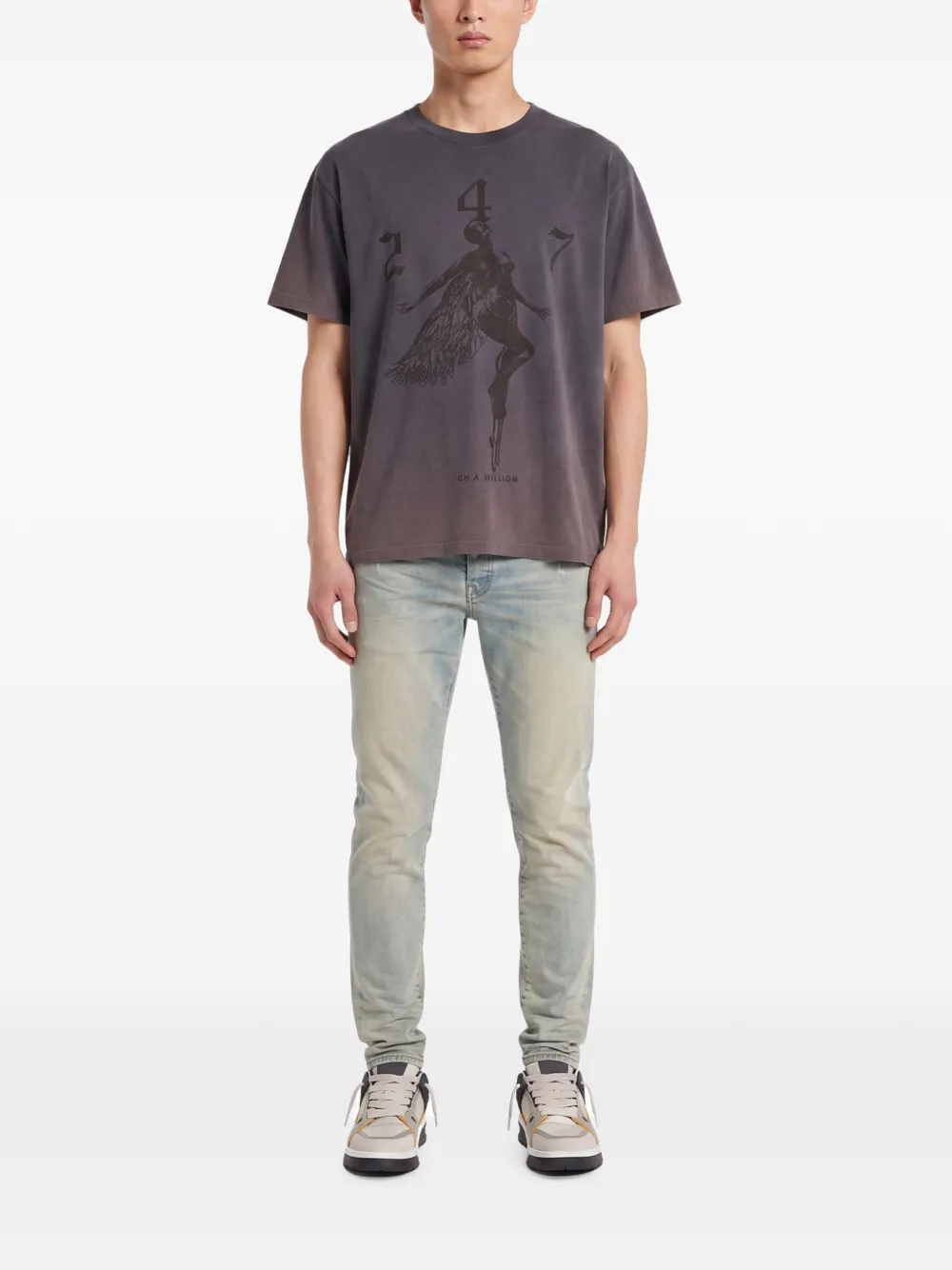 Represent 247 Fallen Angel graphic T-shirt Grijs
