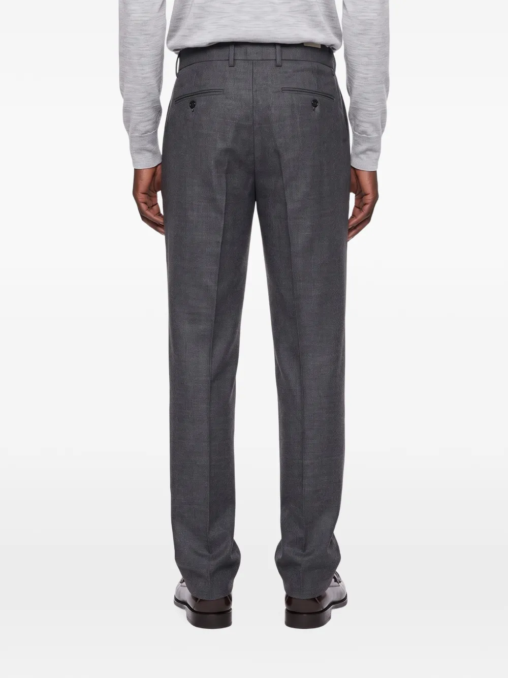 Briglia 1949 belted pressed-crease trousers Grijs