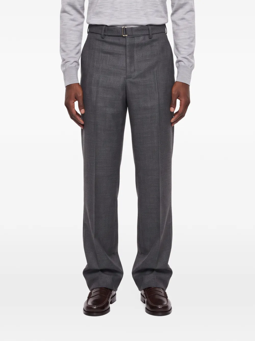 Briglia 1949 belted pressed-crease trousers Grijs