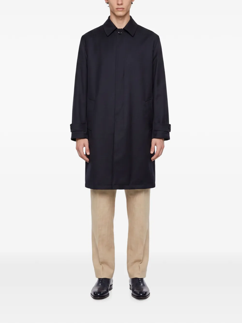 Kiton Jack met enkele rij knopen Blauw