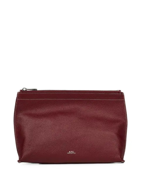A.P.C. small Neige Clou leather clutch bag