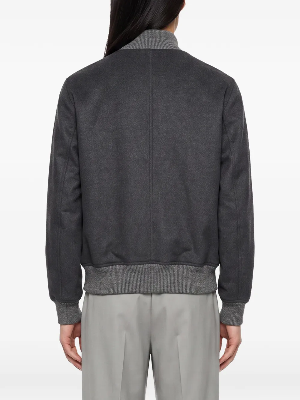 Brunello Cucinelli Button-up bomberjack Grijs