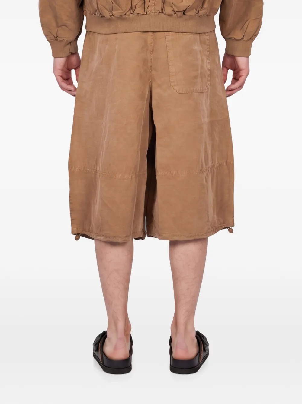 YMC Salba geplooide shorts Beige