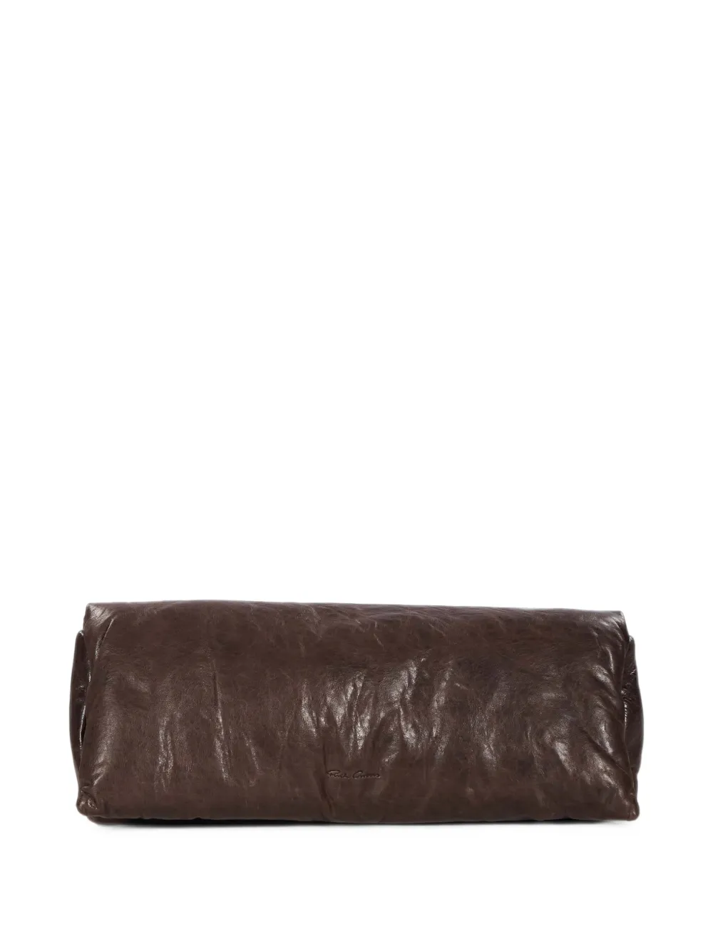 Rick Owens padded leather clutch bag - Marrone