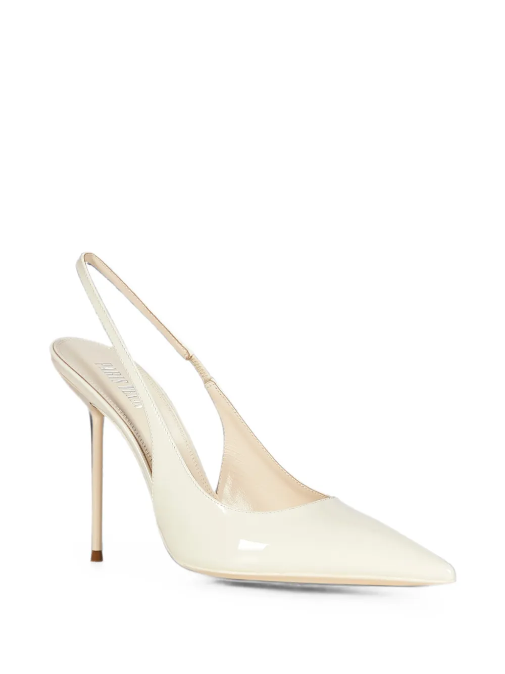 Paris Texas 70 Lidia patent-leather slingback pumps Beige