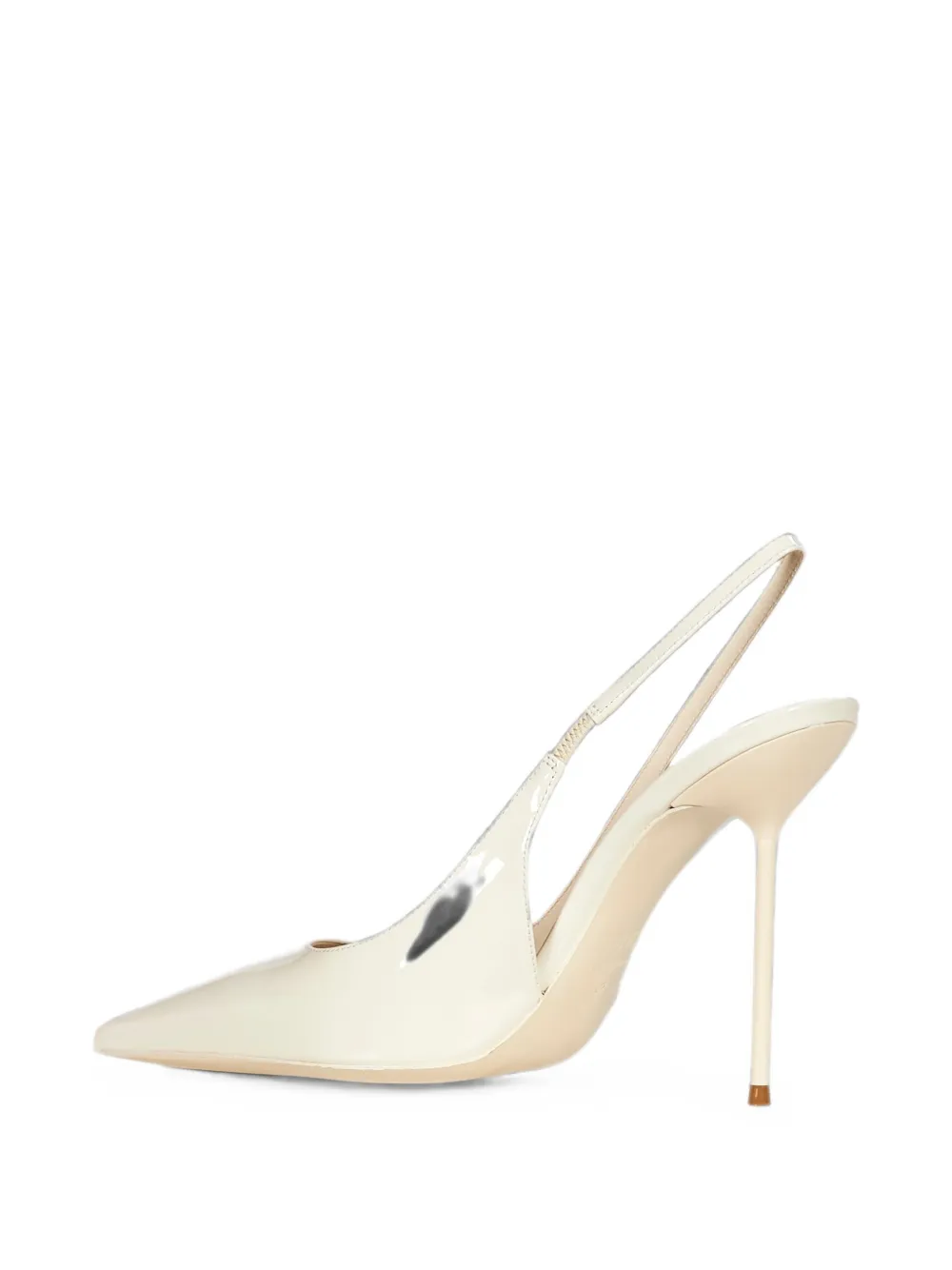 Paris Texas 70 Lidia patent-leather slingback pumps Beige