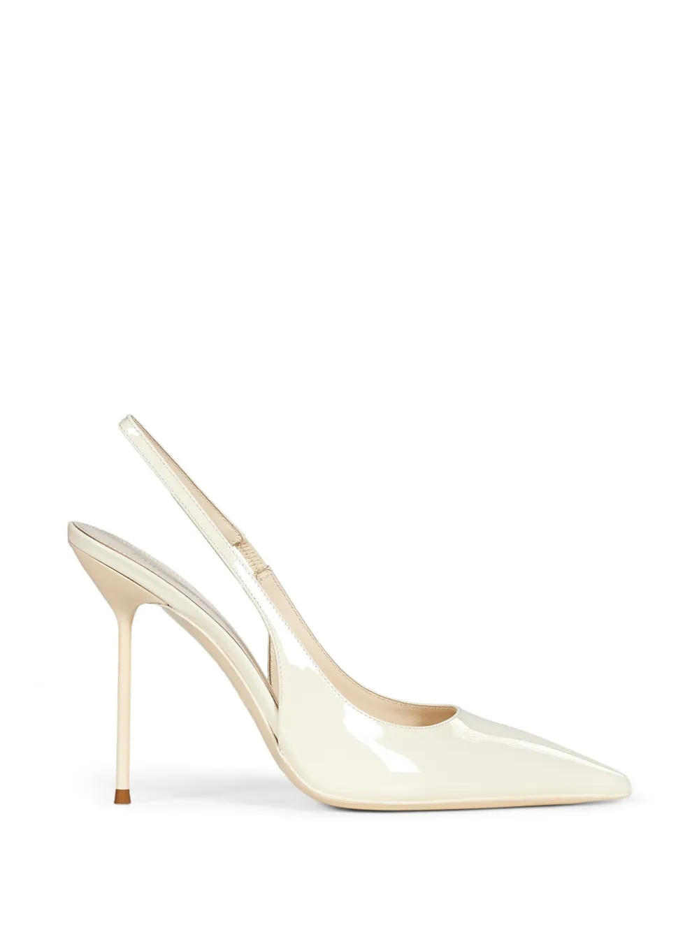 Paris Texas 70 Lidia patent-leather slingback pumps Beige