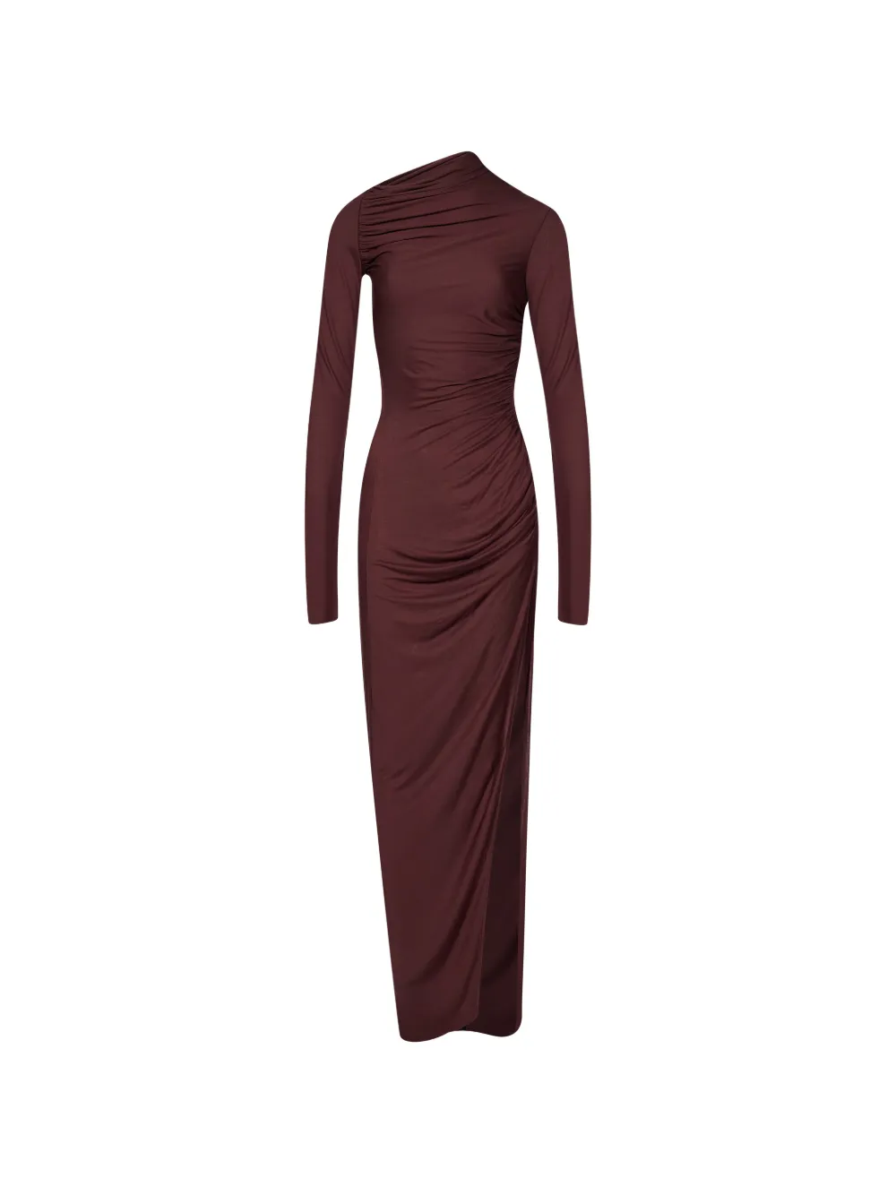 Rick Owens Lilies Ls Svita asymmetric ruched maxi dress Rood