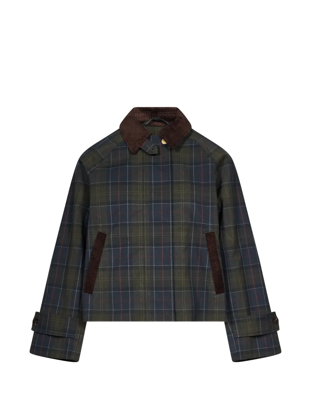 Barbour Sandra tartan showerproof jacket Groen