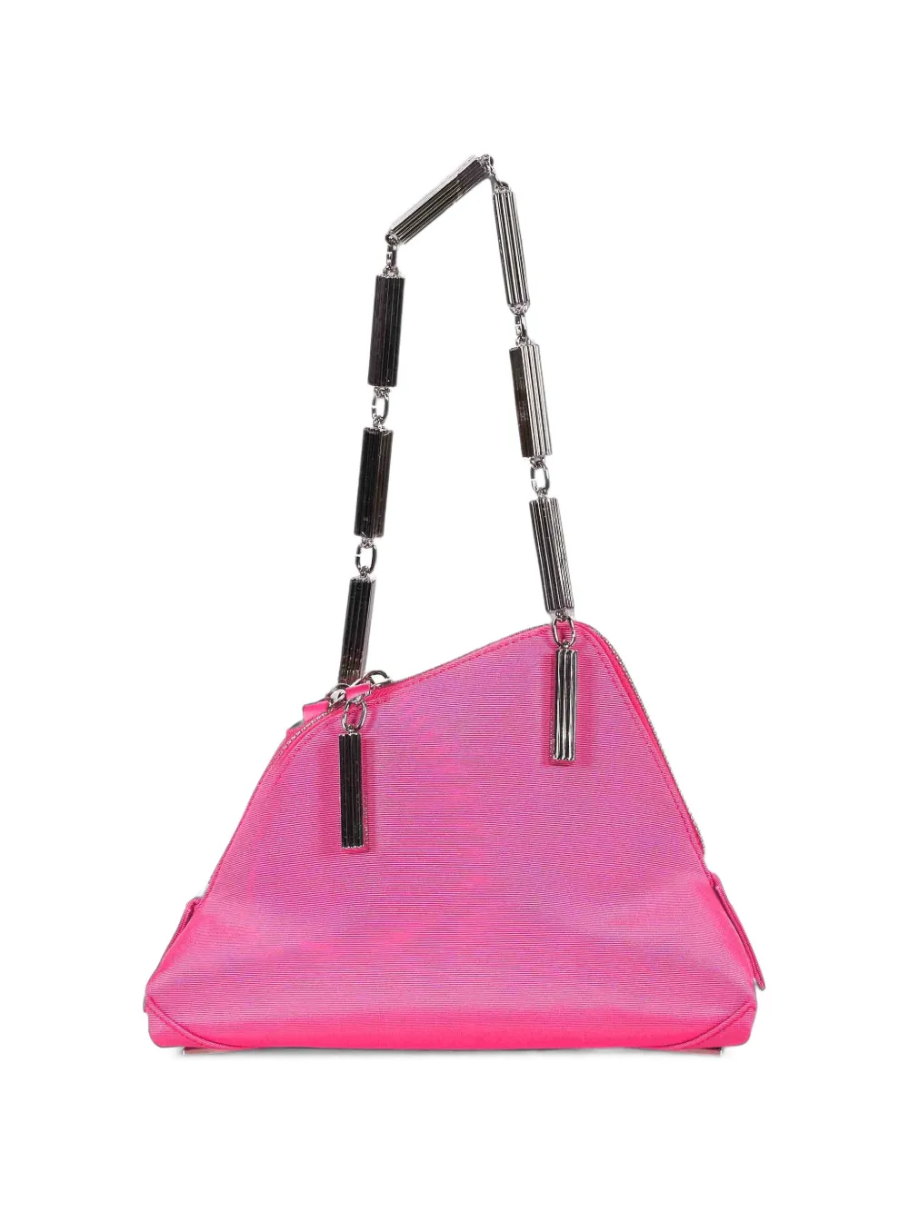 The Attico La Scala asymmetrische schoudertas met schakelketting Roze