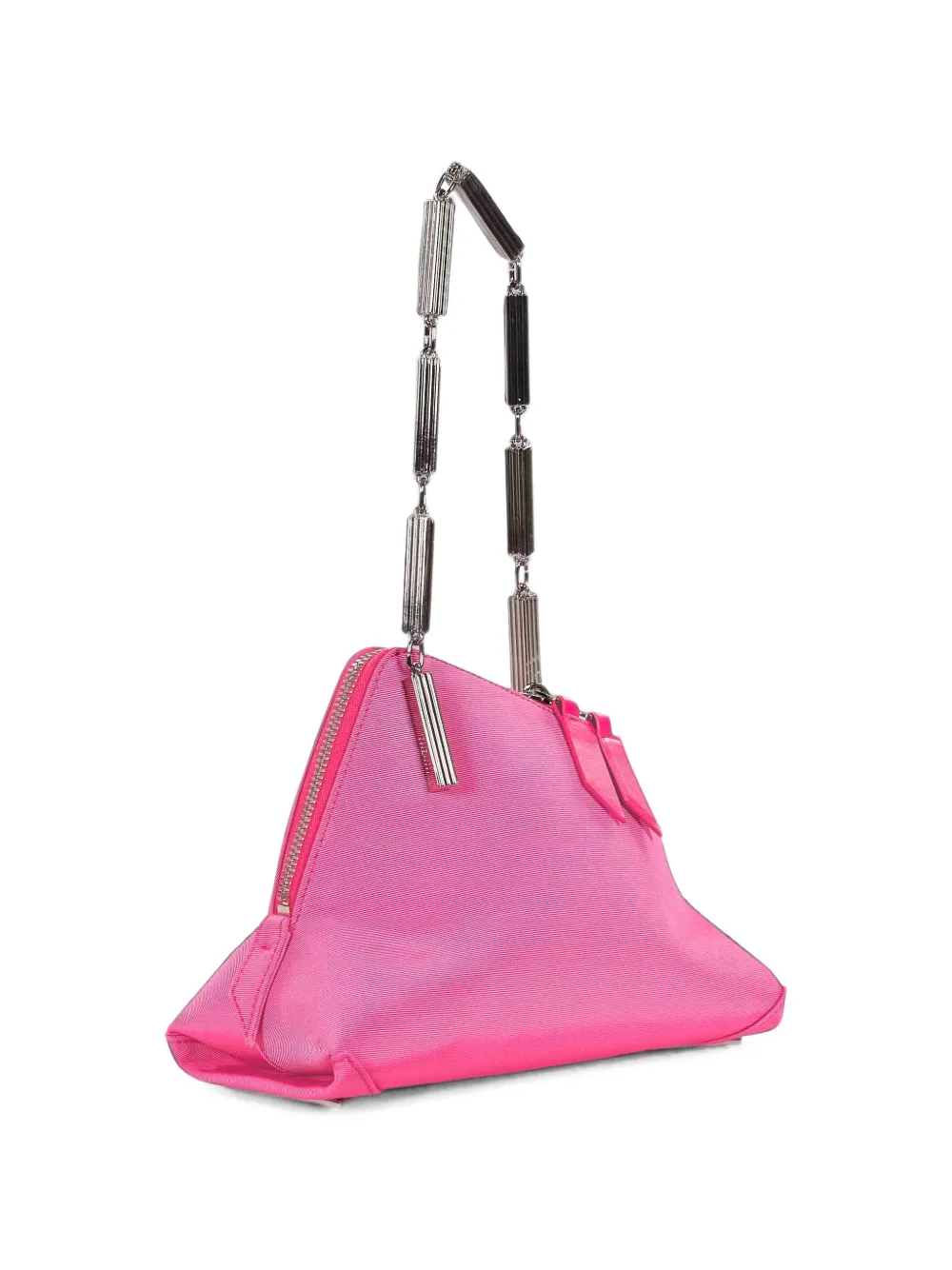 The Attico La Scala asymmetrische schoudertas met schakelketting Roze
