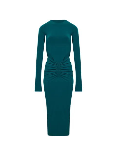 THE ANDAMANE Heloise cut-out ruched midi dress