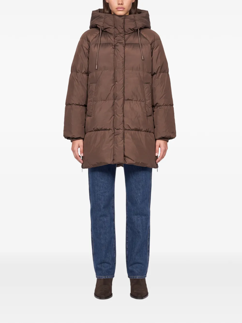 Weekend Max Mara quilted hooded coat Bruin
