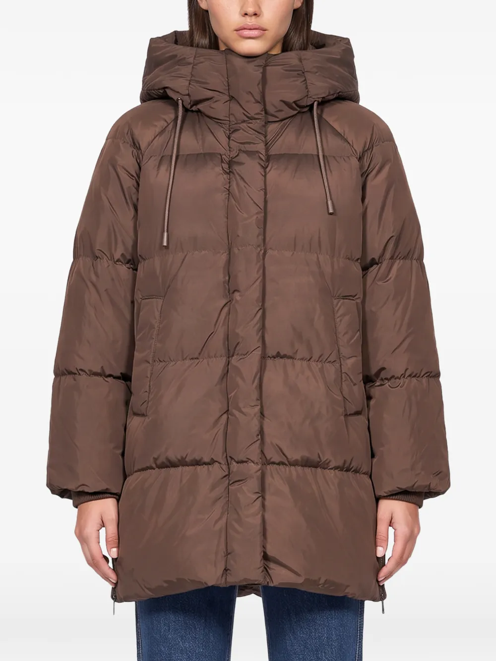 Weekend Max Mara quilted hooded coat Bruin