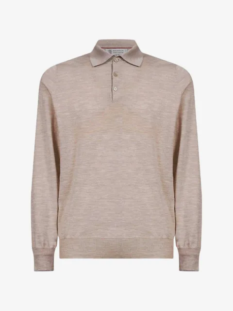 Brunello Cucinelli Poloshirt mit langen Ärmeln