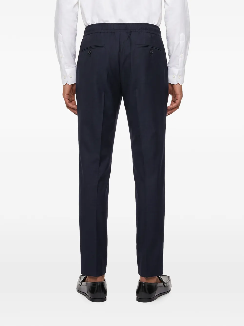 Kiton Plooibroek met elastische tailleband Blauw