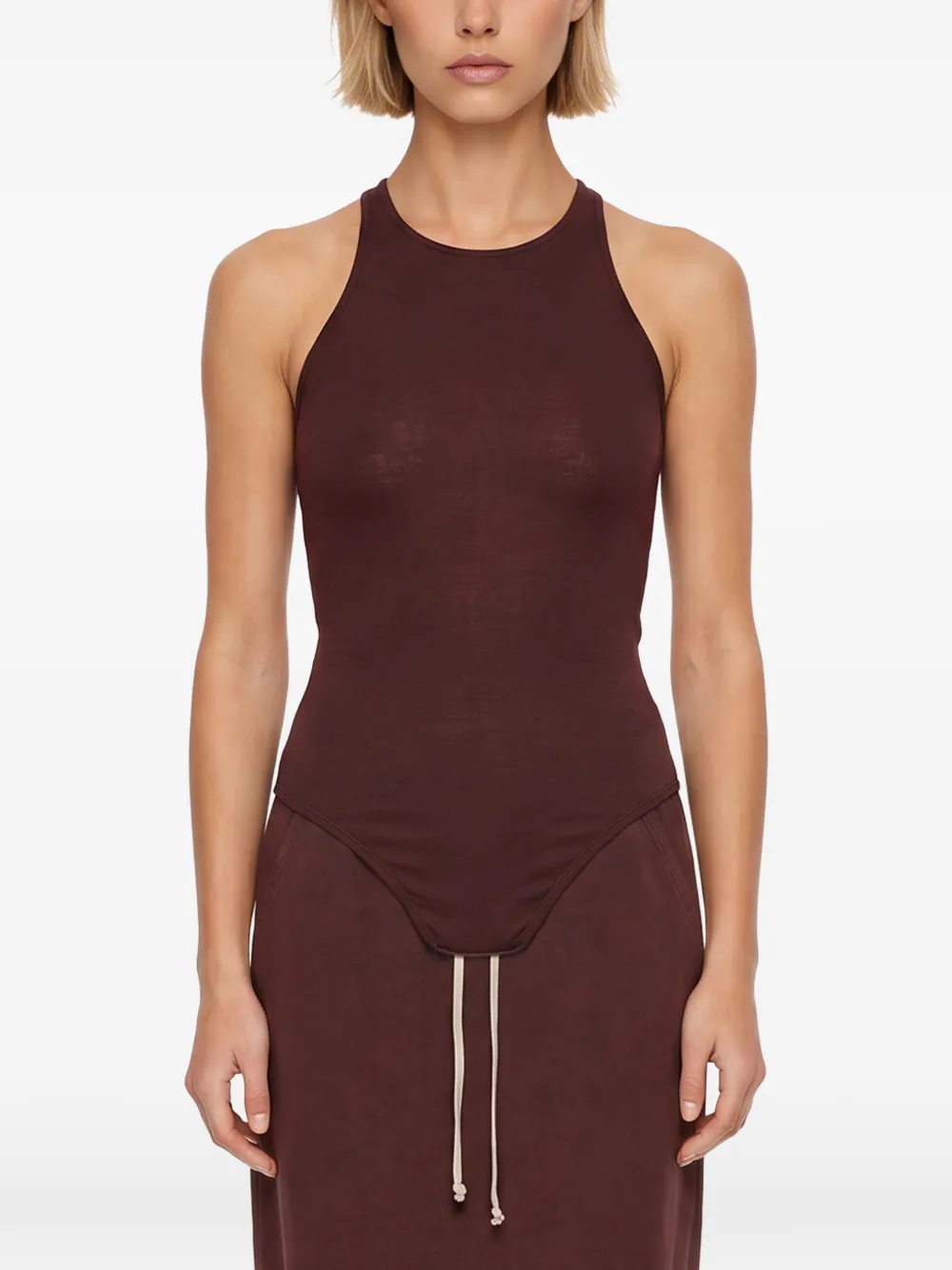 Rick Owens Lilies Tanktop met racerback en afgeronde zoom Rood