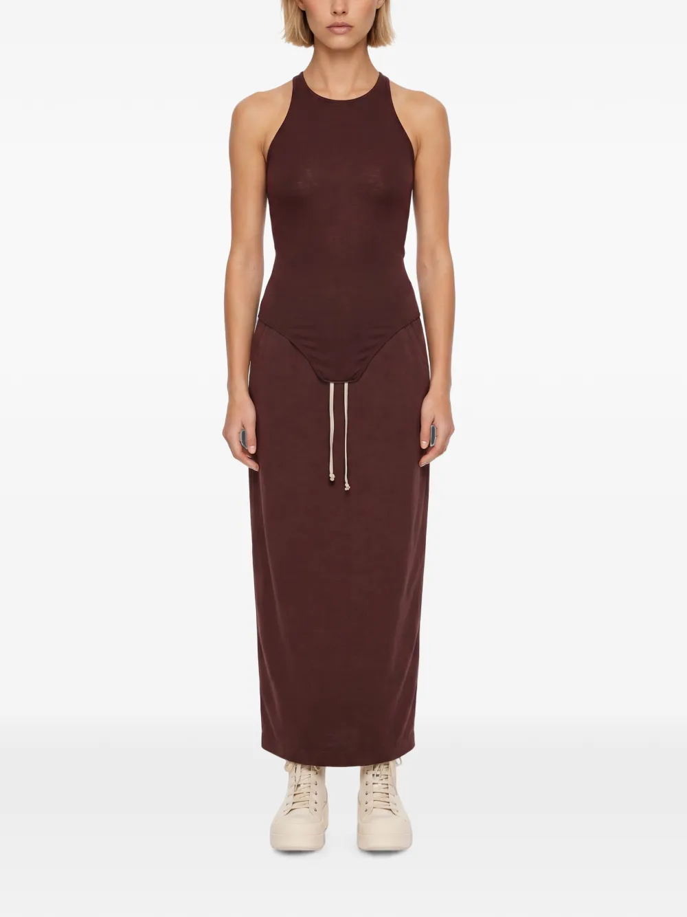 Rick Owens Lilies Tanktop met racerback en afgeronde zoom Rood