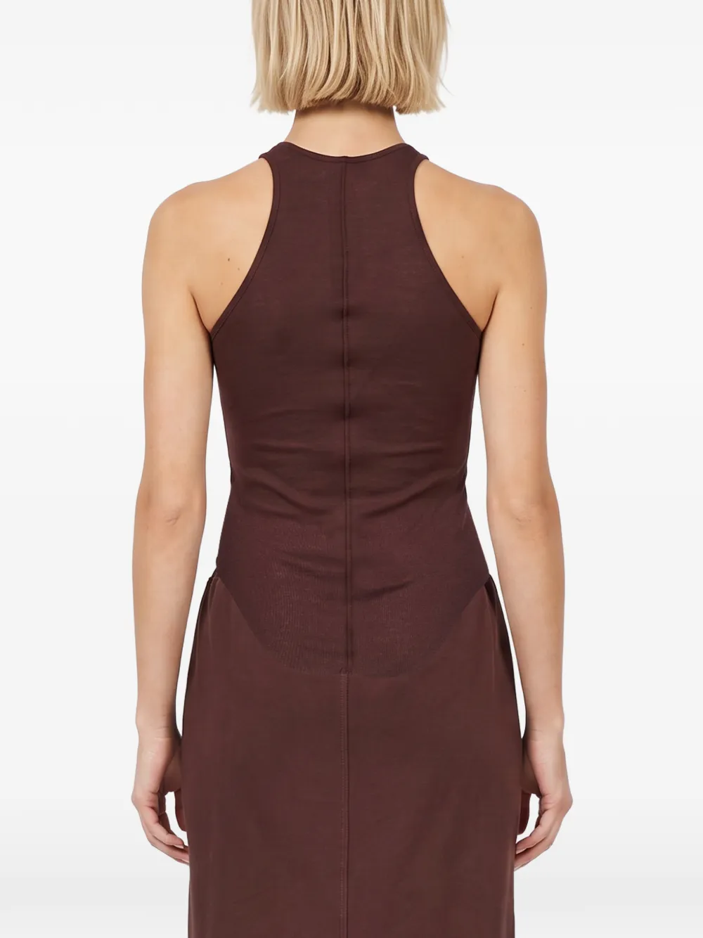Rick Owens Lilies Tanktop met racerback en afgeronde zoom Rood