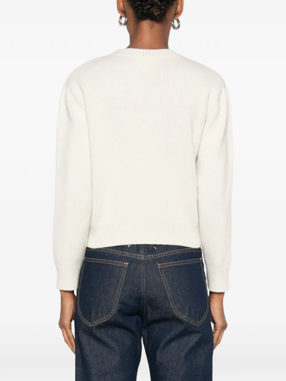 A.P.C. Ribgebreide trui Beige
