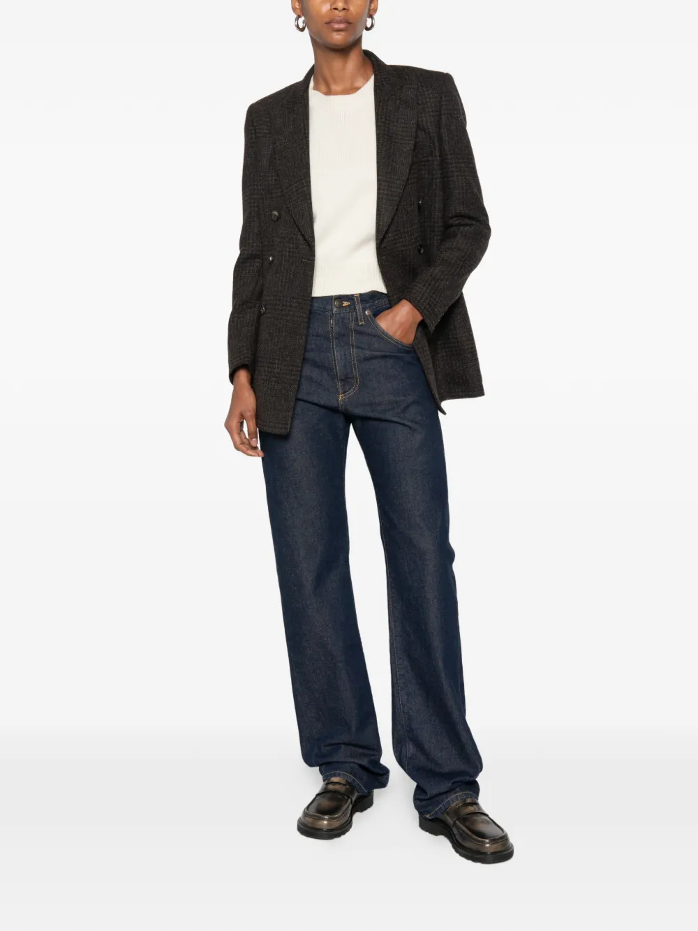 A.P.C. Ribgebreide trui Beige