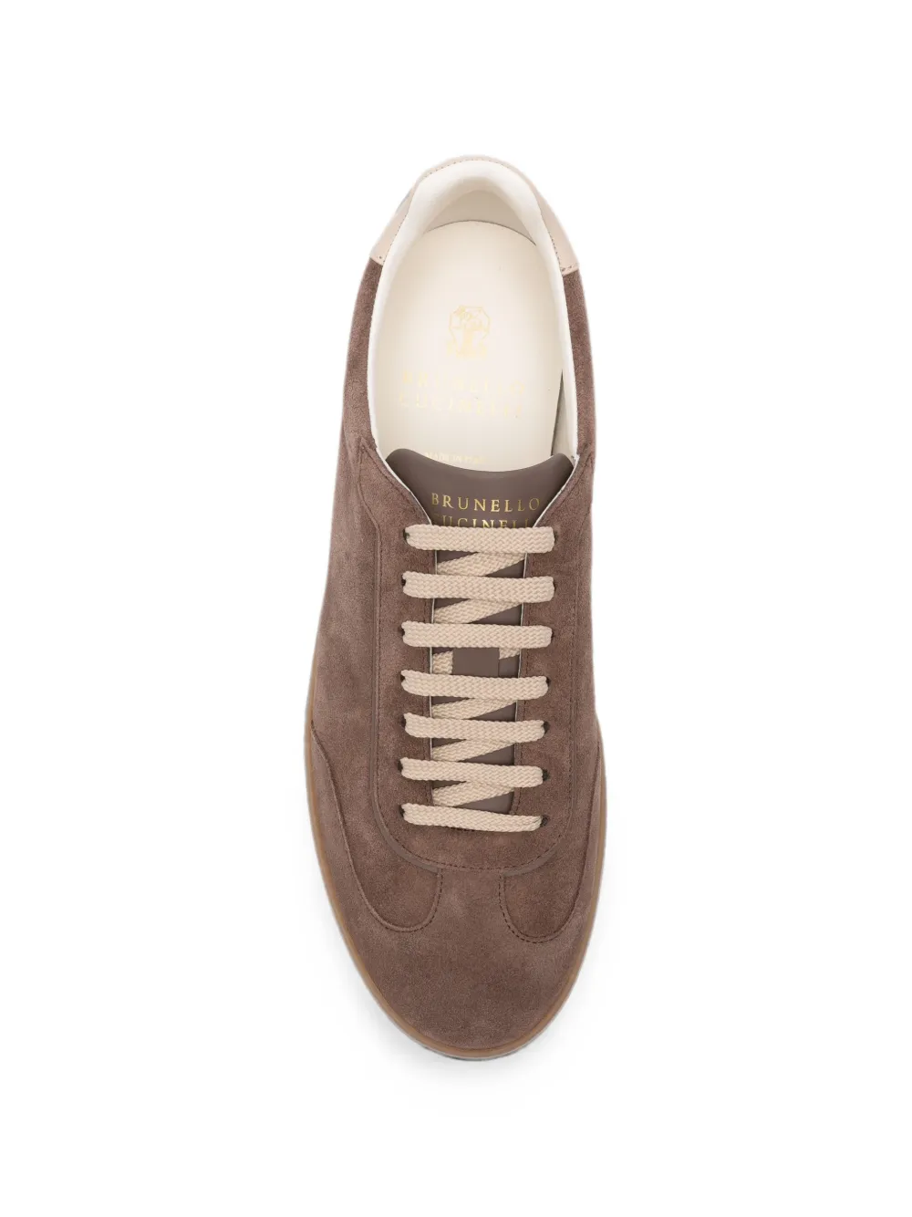 Brunello Cucinelli suede lace-up sneakers Bruin
