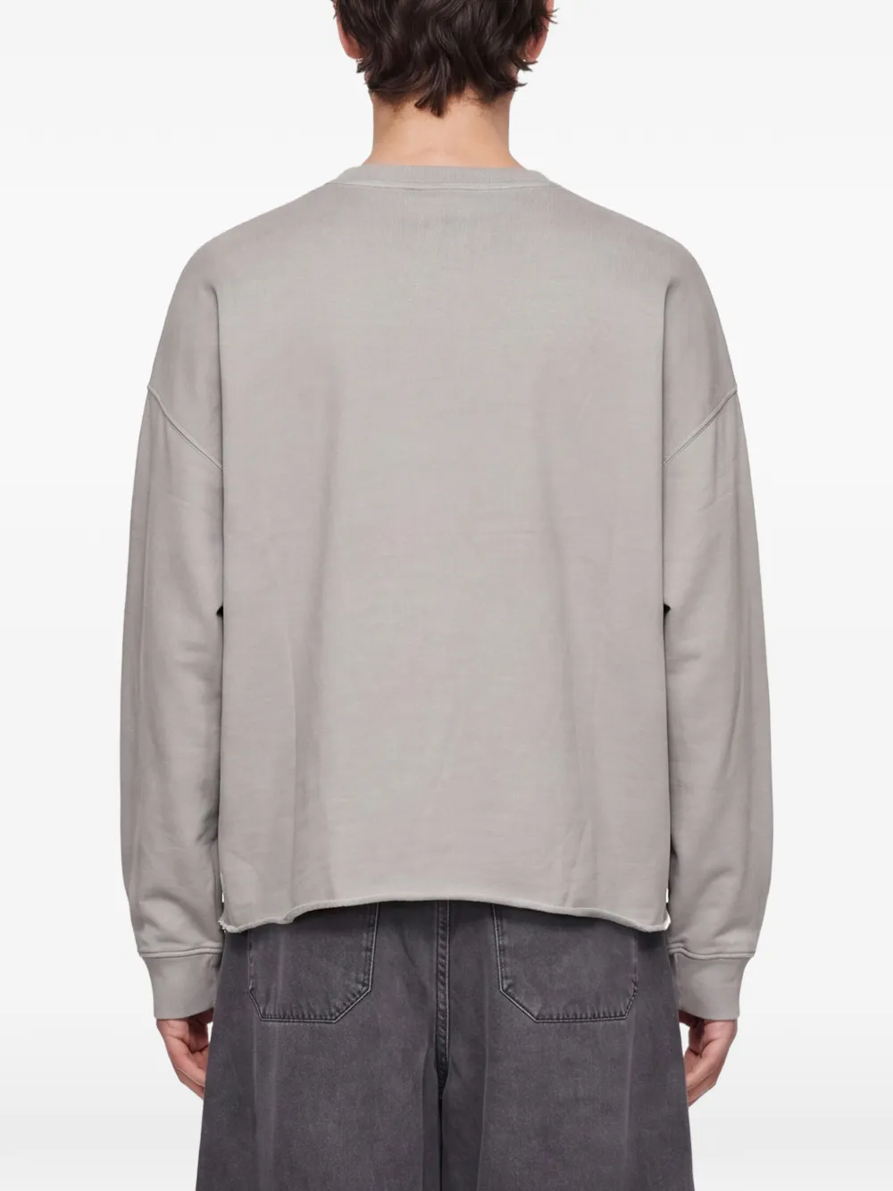 YMC Studio gerafelde sweater Grijs