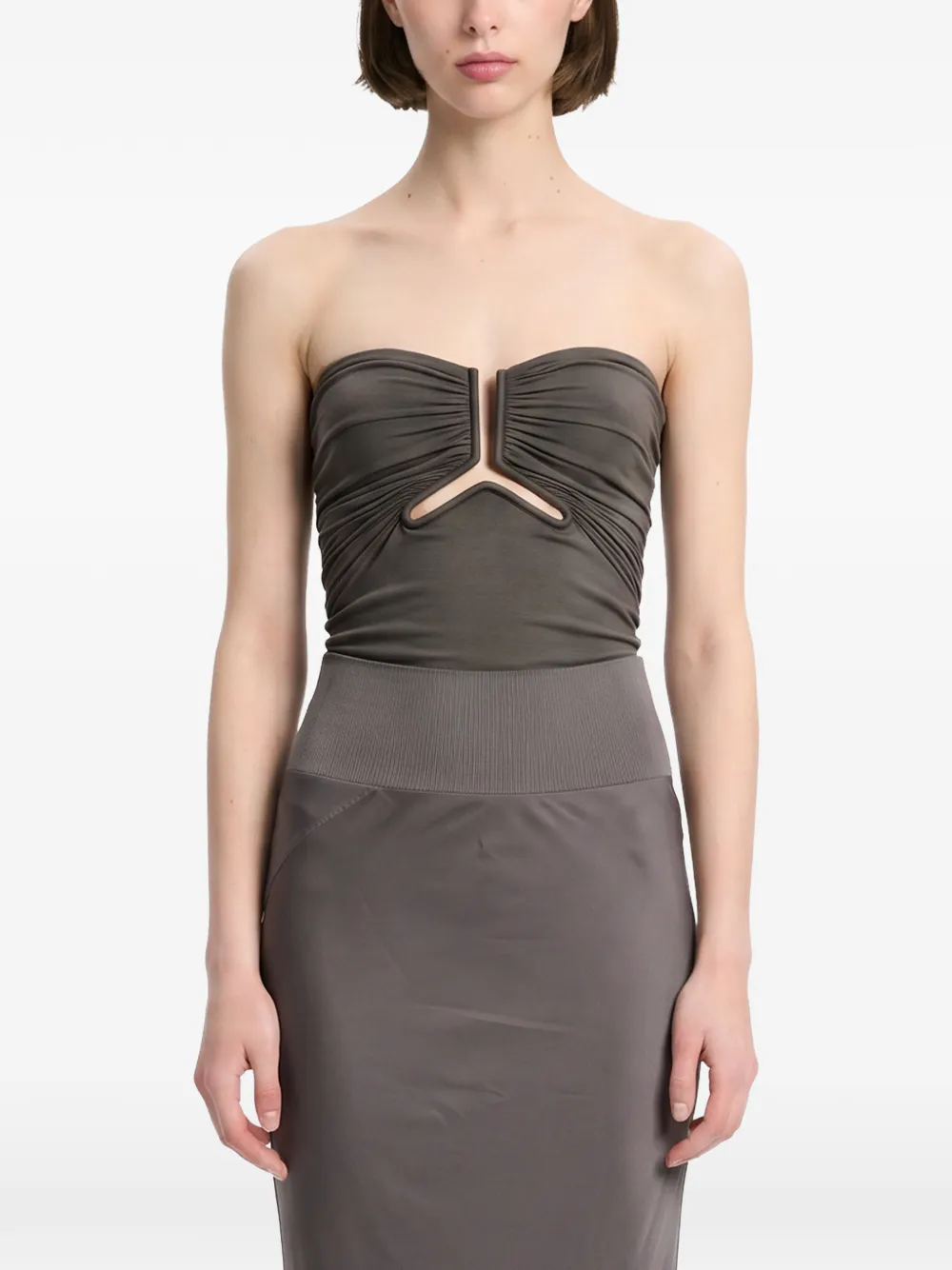 Rick Owens Top met ruches Grijs