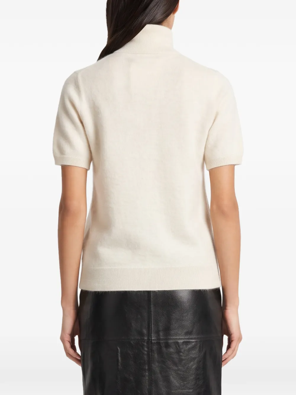 'S Max Mara short-sleeve high-neck sweater Beige