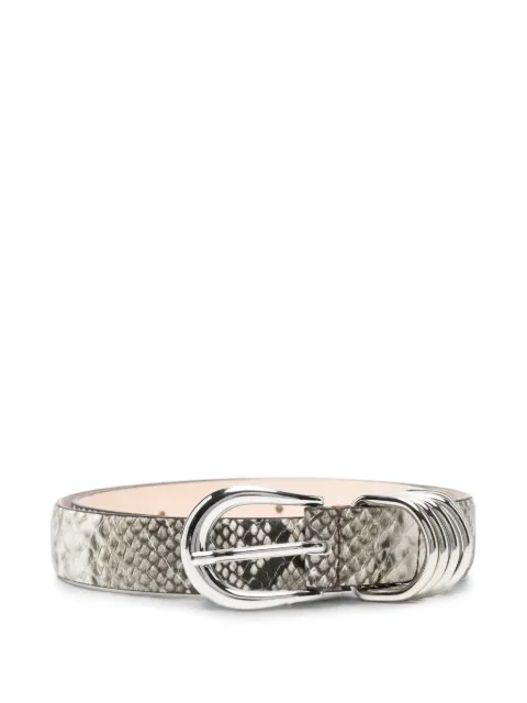 Déhanche snakeskin-effect buckle belt