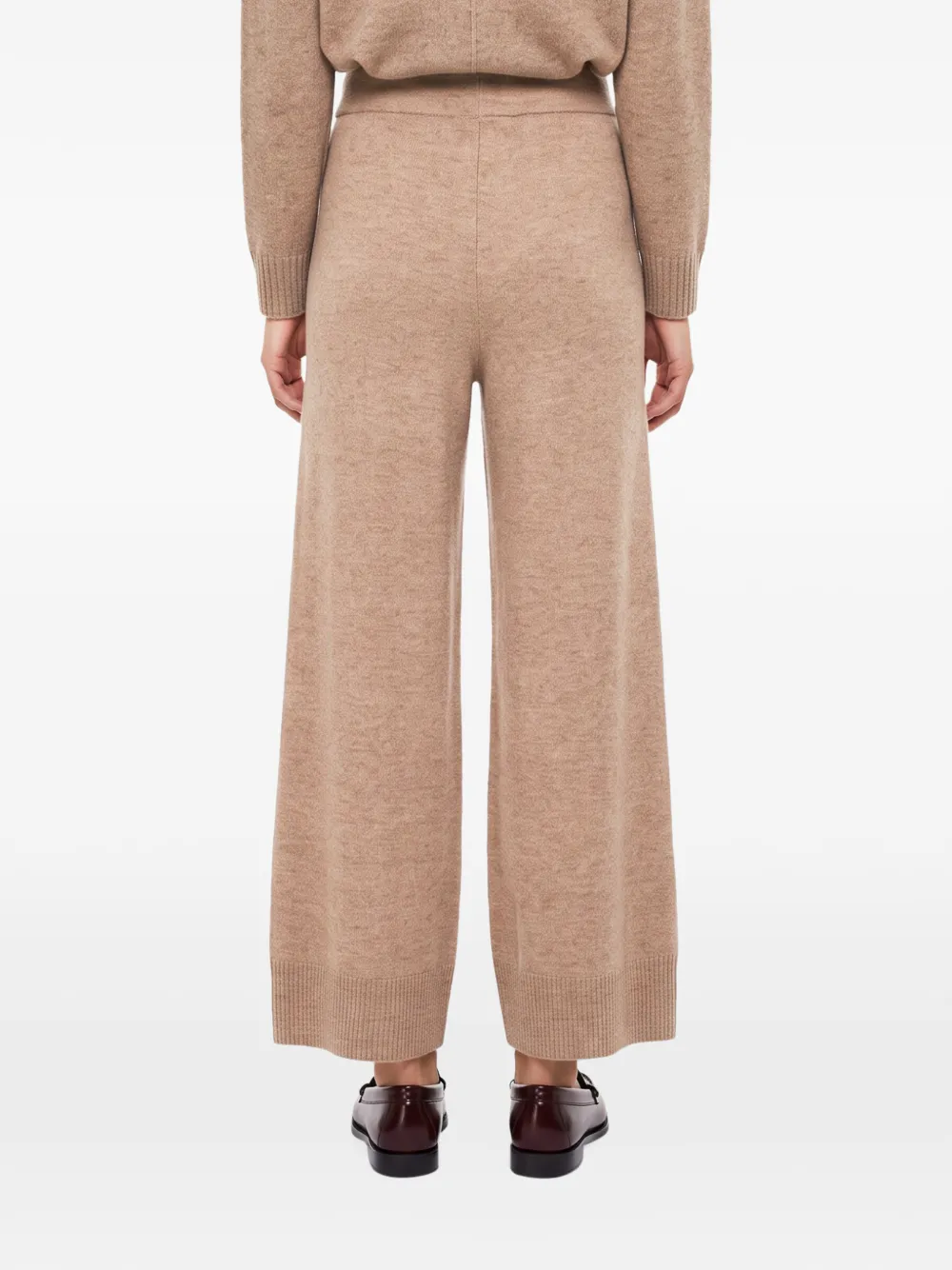 Weekend Max Mara drawstring knitted palazzo pants Beige