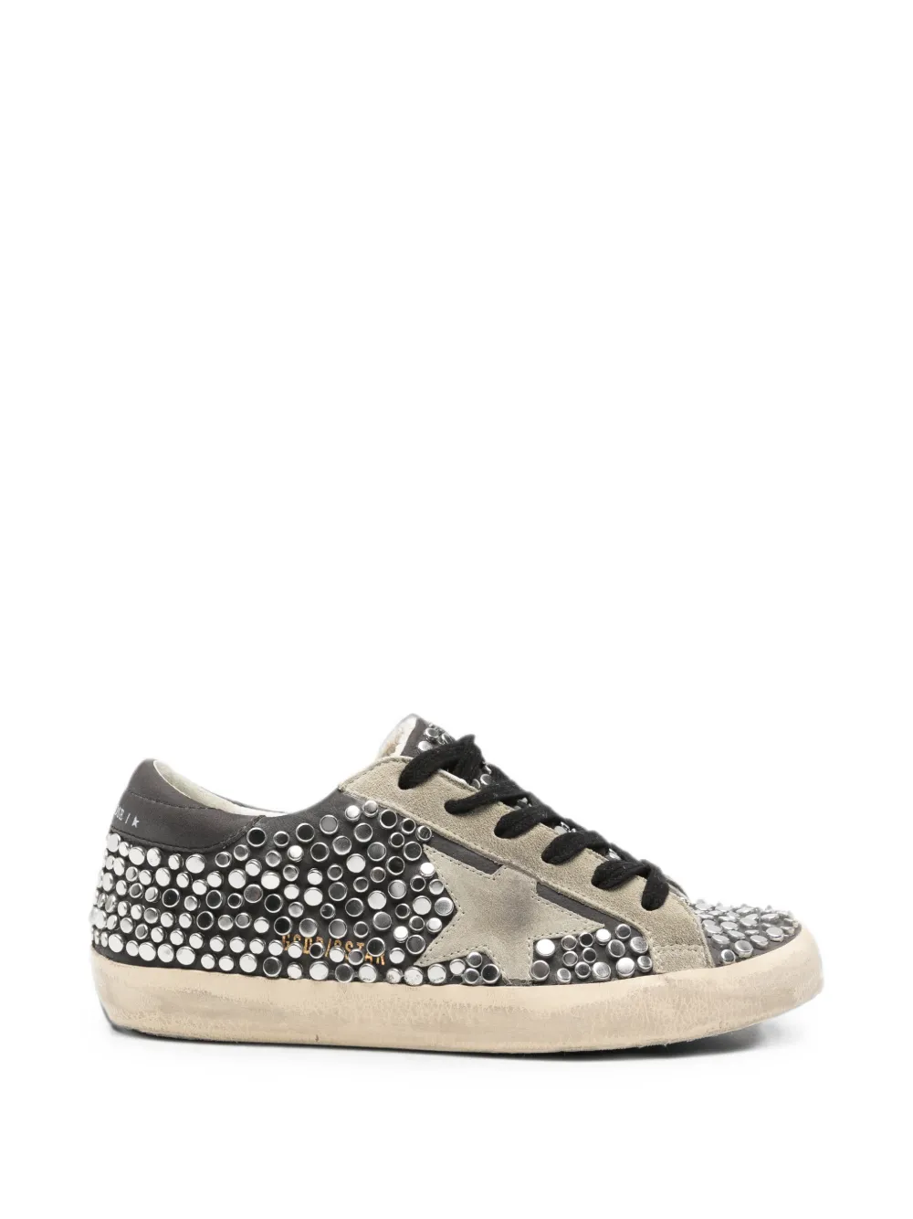 Golden Goose Super-Star stud-embellished sneakers Grijs