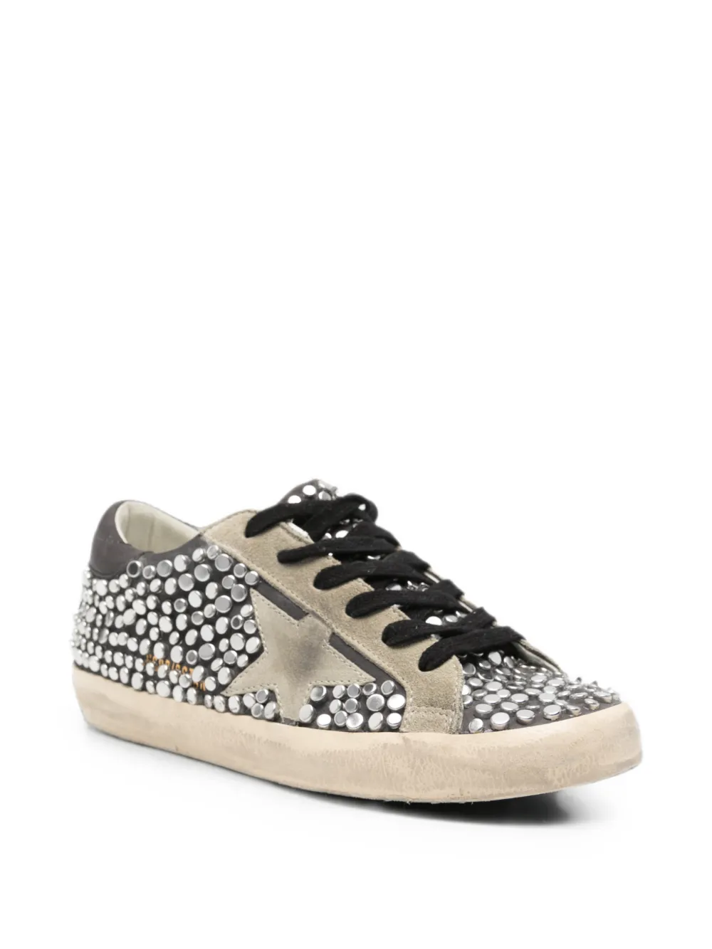 Golden Goose Super-Star stud-embellished sneakers Grijs