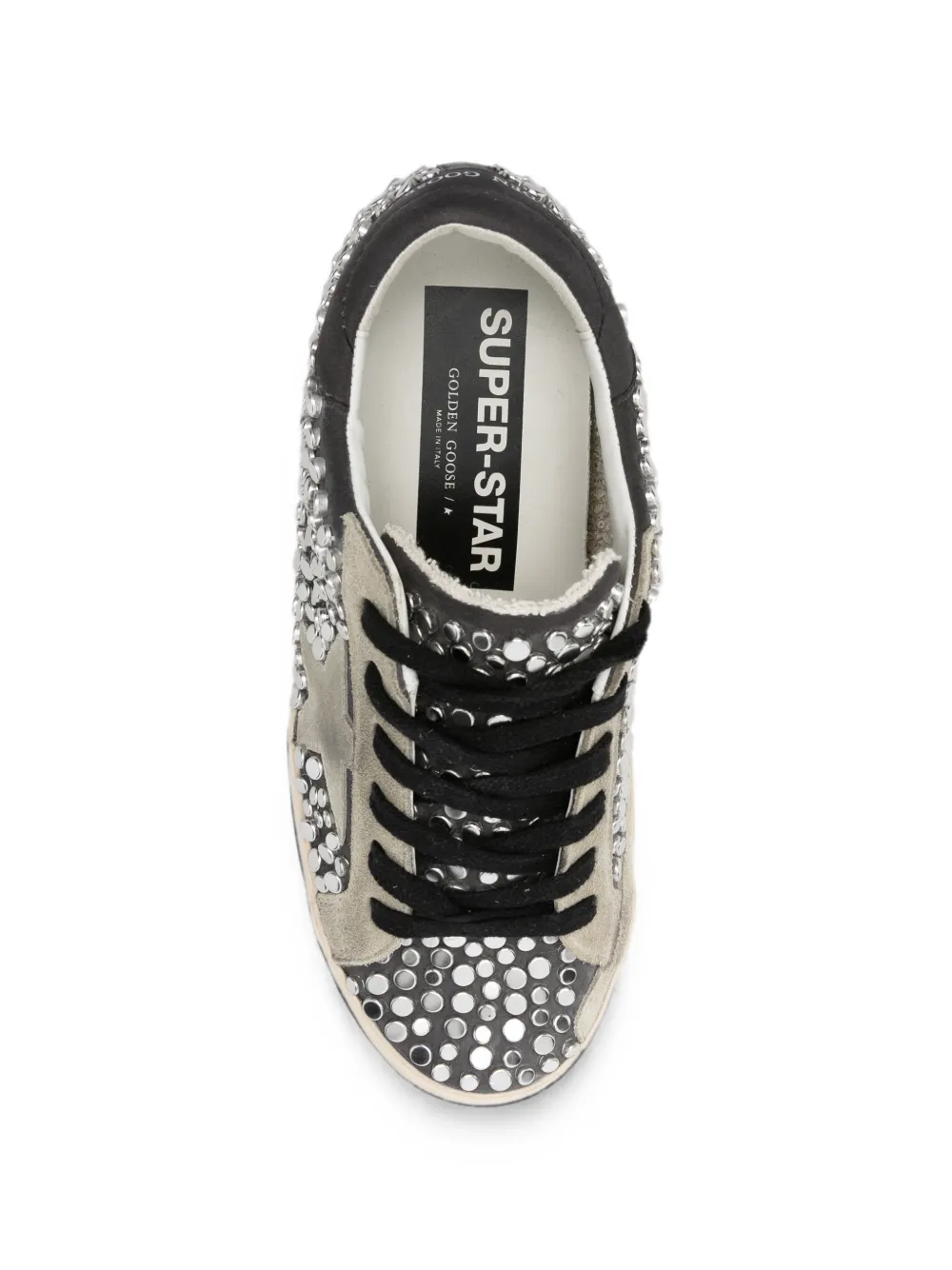 Golden Goose Super-Star stud-embellished sneakers Grijs