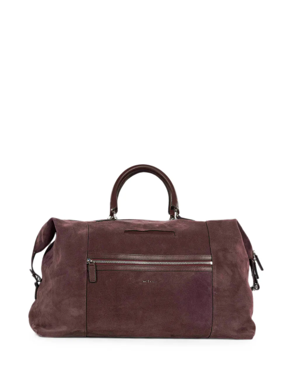 Kiton Reistas met leren afwerking Paars