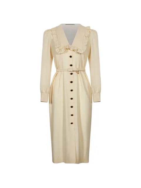 Alessandra Rich ruffled belted midi dress