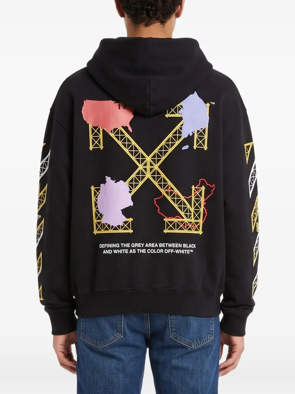 Off-White Archigeography Arrow hoodie Zwart