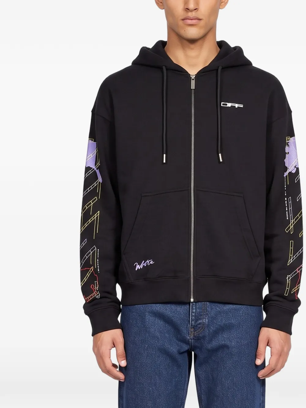 Off-White Archigeography Arrow hoodie Zwart