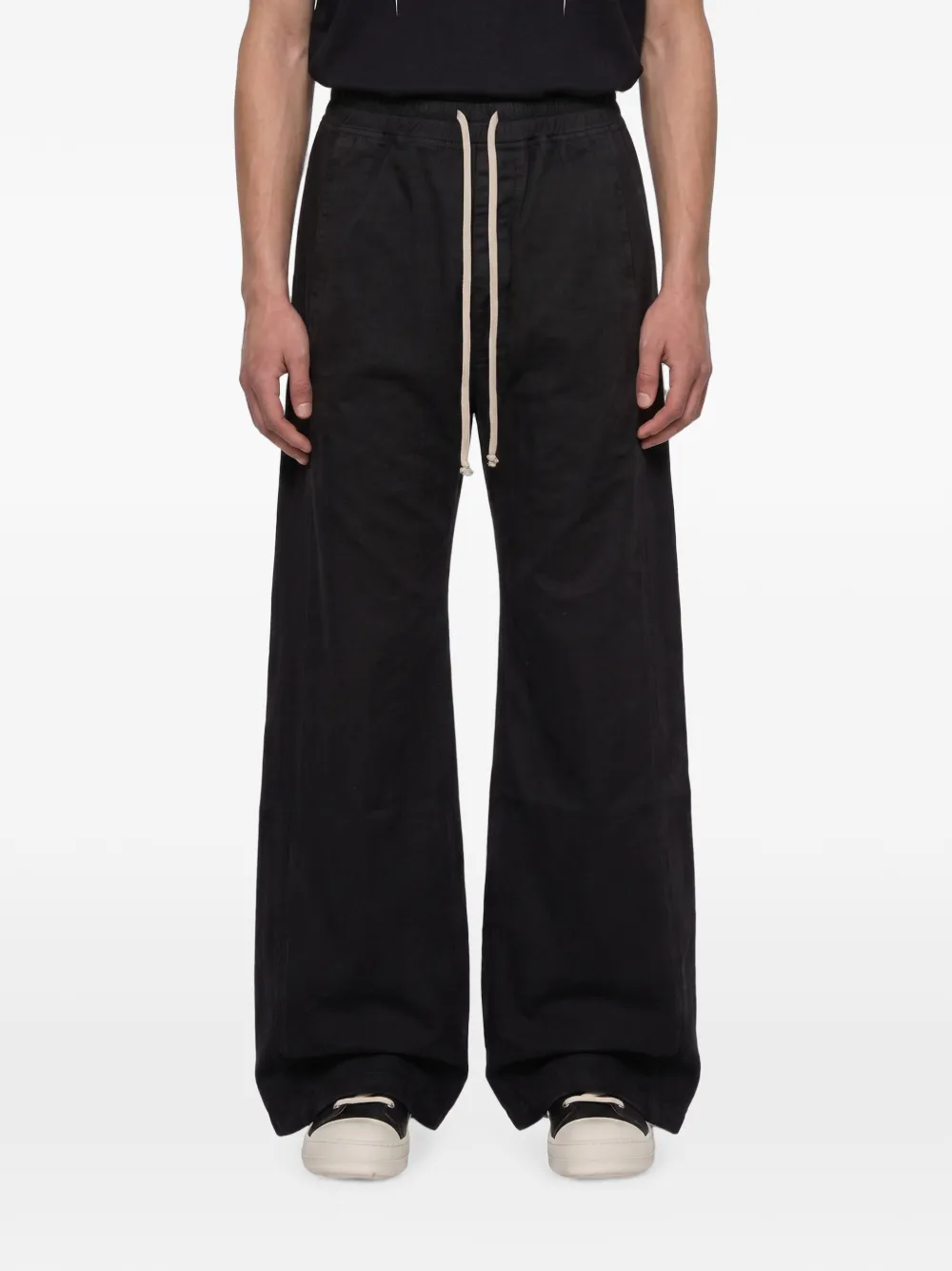 Rick Owens DRKSHDW Broek met wijde pijpen en trekkoord Zwart
